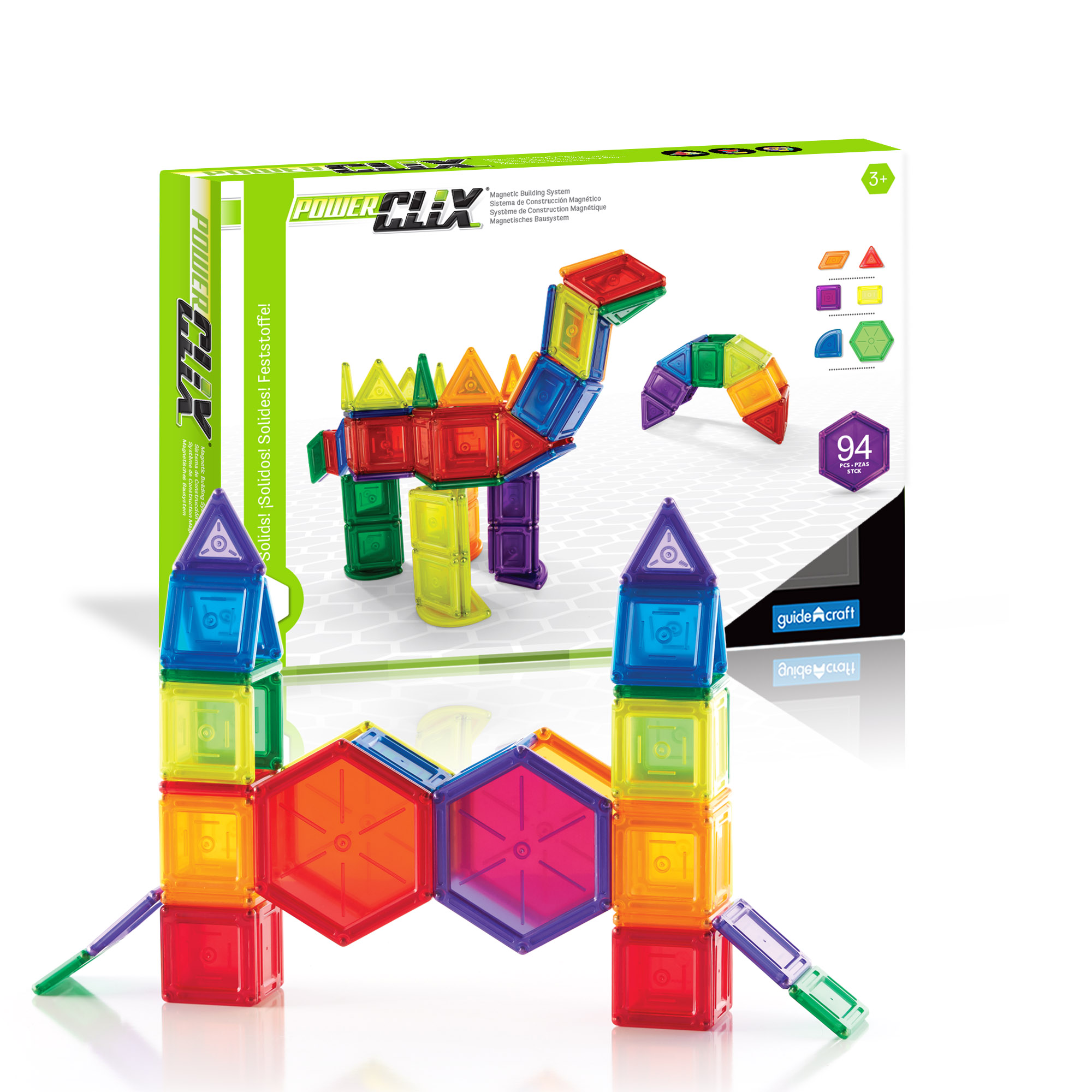 Guidecraft PowerClix Solids 94 Piece Set Guidecraft PowerClix Solids 94 Piece Set