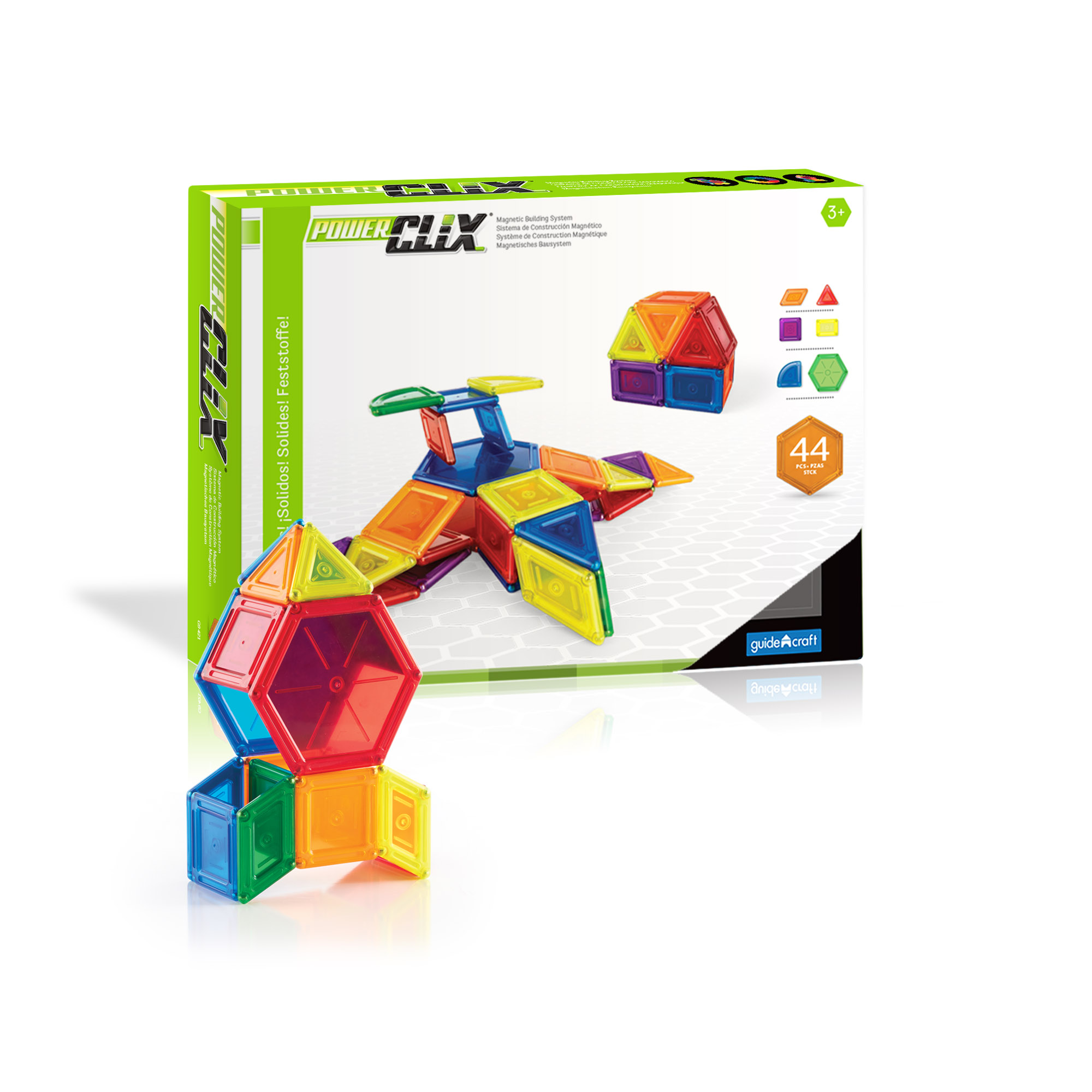 Guidecraft PowerClix Solids 44 Piece Set Guidecraft PowerClix Solids 44 Piece Set