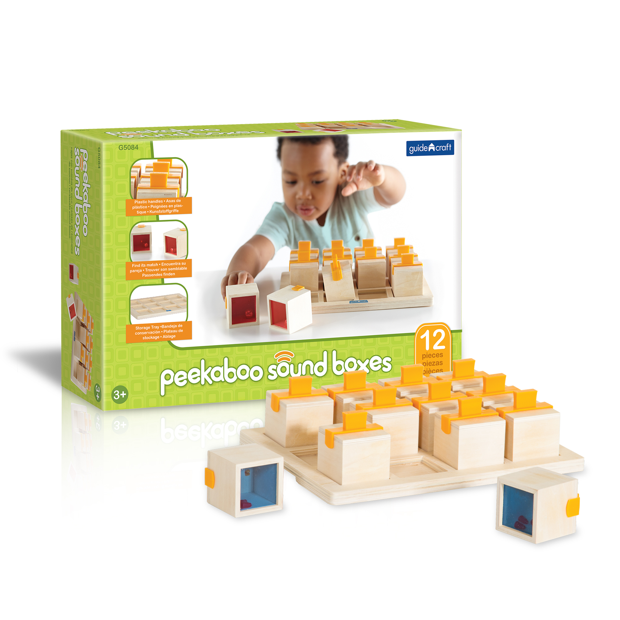 Guidecraft Peekaboo Sound Boxes, Beige Guidecraft Peekaboo Sound Boxes, Beige