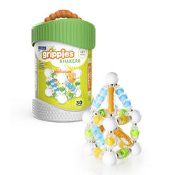 guidecraft grippies shakers - 30 piece magnetic building set, sensory exploration stem learning & educational toys for toddle