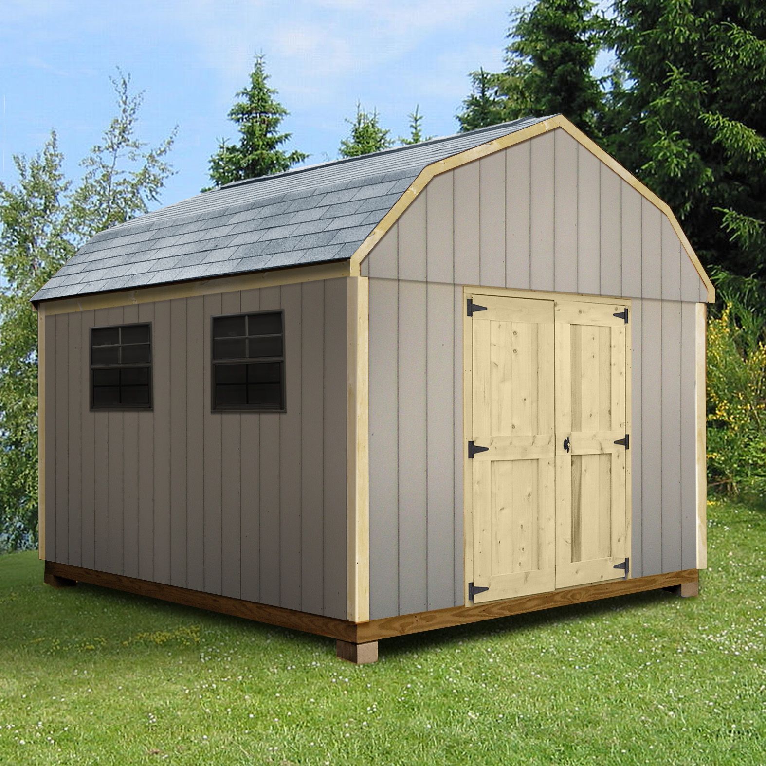 Quality Outdoor Structures T1216SB 12' x 16' Smart Siding Barn