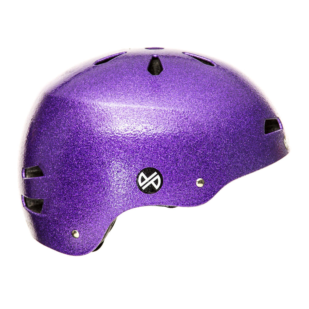 Punisher Skateboards  Pro 13-vent Bright Purple Dual Safety Certified BMX Bike and Skateboard Helmet  Youth/teen 9+