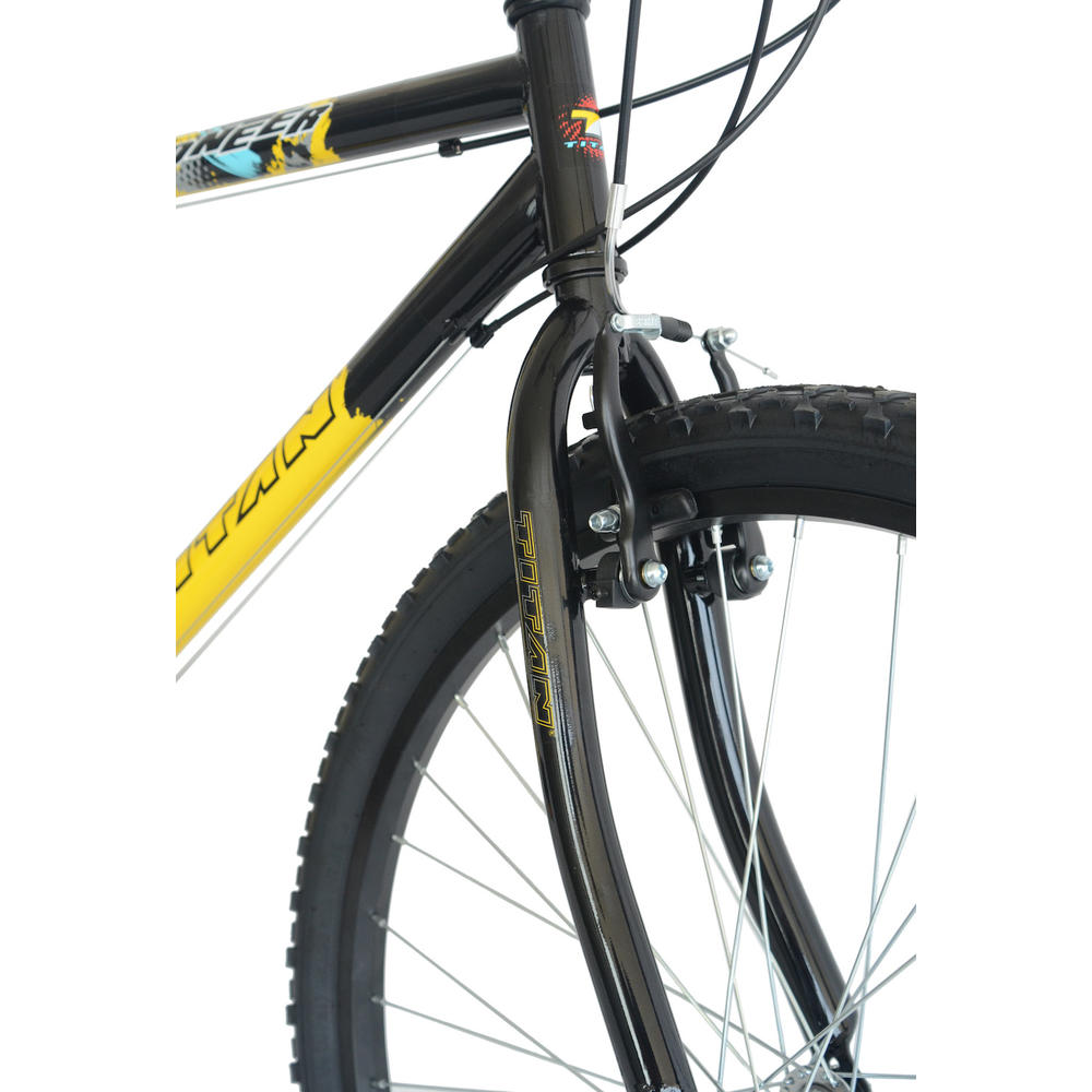 Titan 102-8118 Pioneer Men's All-Terrain Yellow Mountain Bike