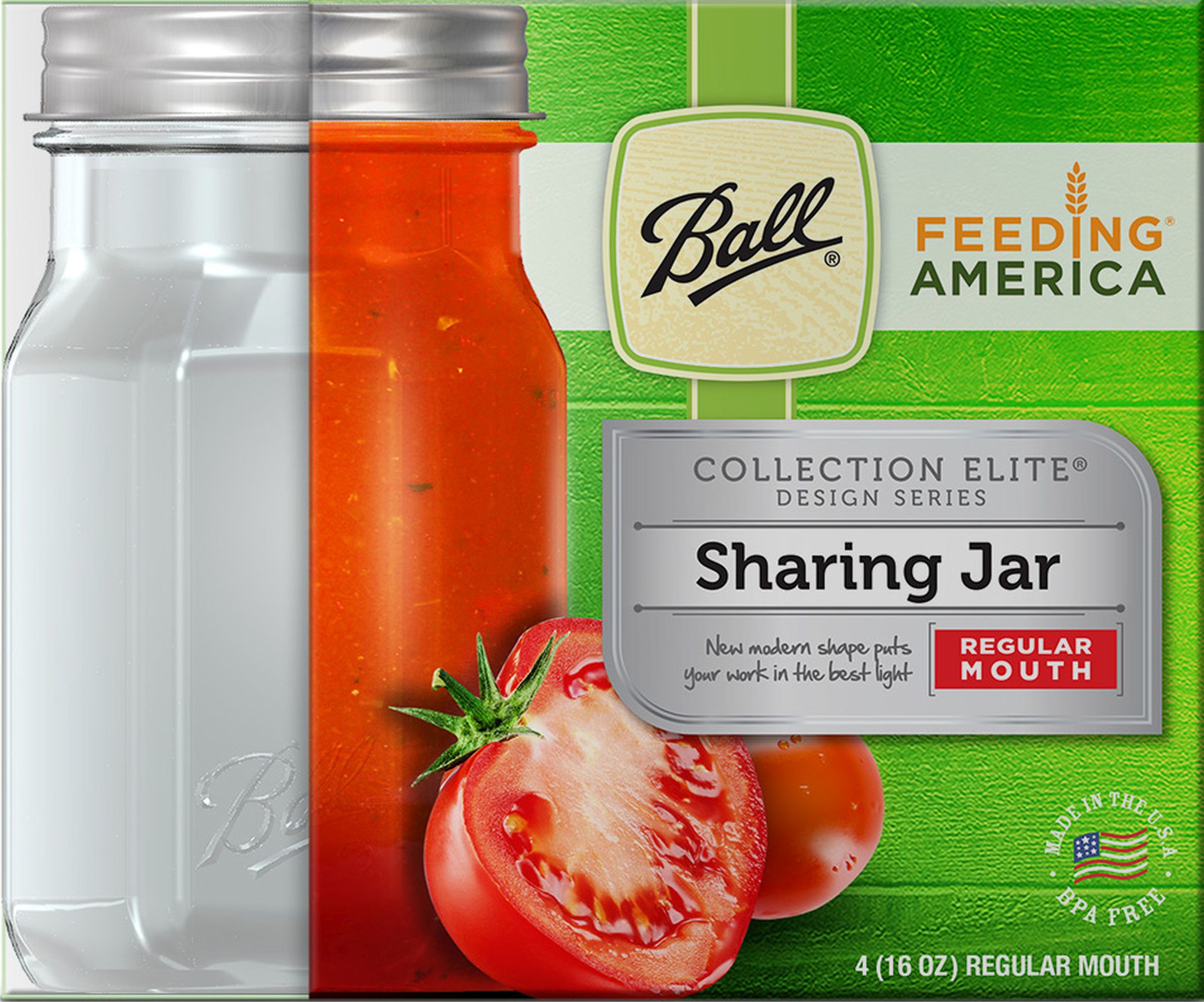 Ball Elite 1 Pint Sharing Jar &#8211; 4-Pack