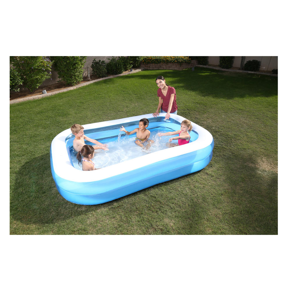 Bestway 103" x 69" x 20" Inflatable Rectangular Pool - Blue