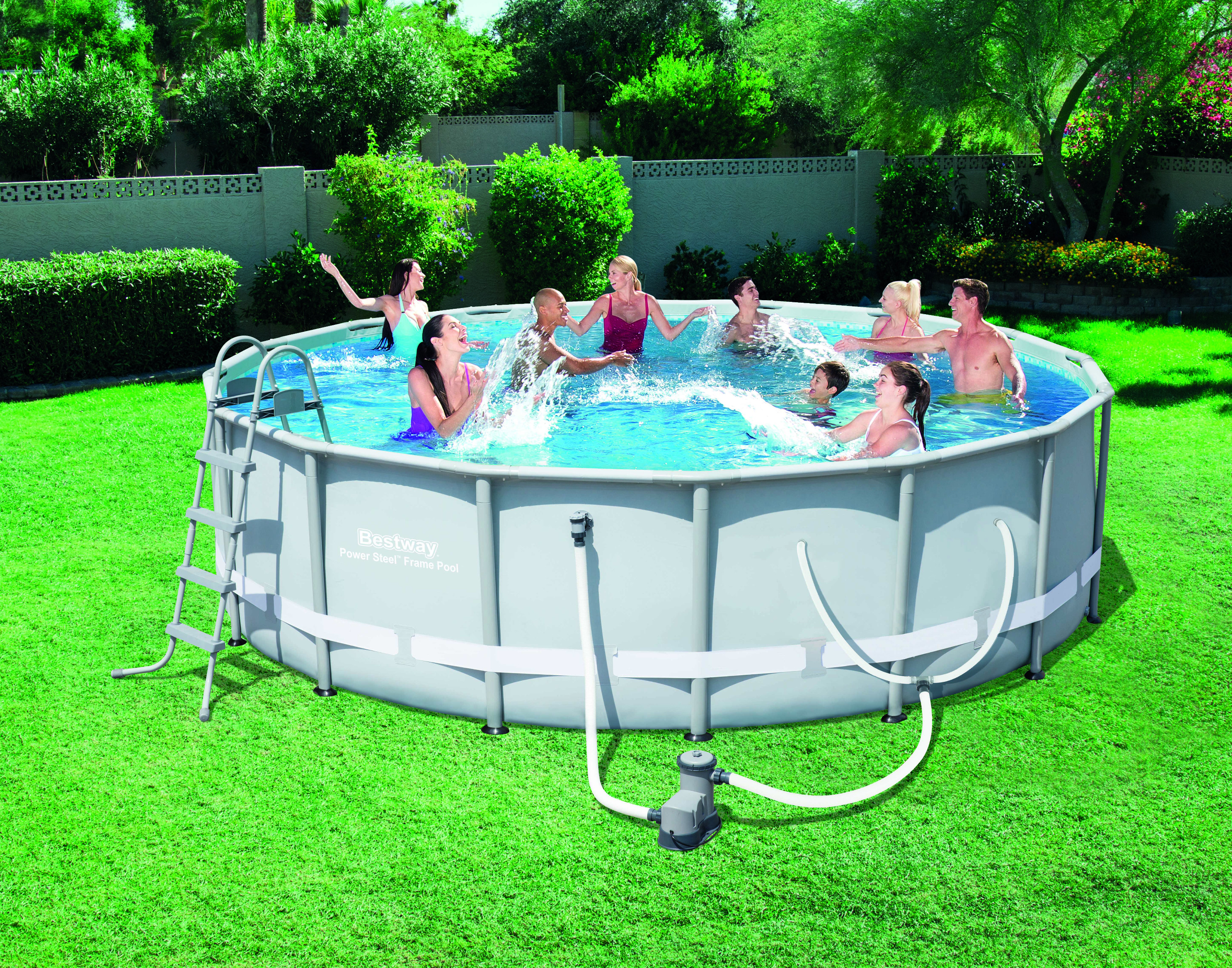 Bestway 16' x 48" Power Steel&#8482; Frame Pool Set