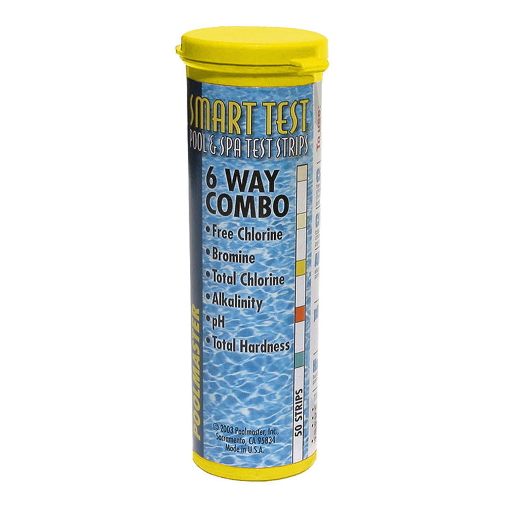 Poolmaster Smart Test 6-Way Pool and Spa Test Strips - 50ct