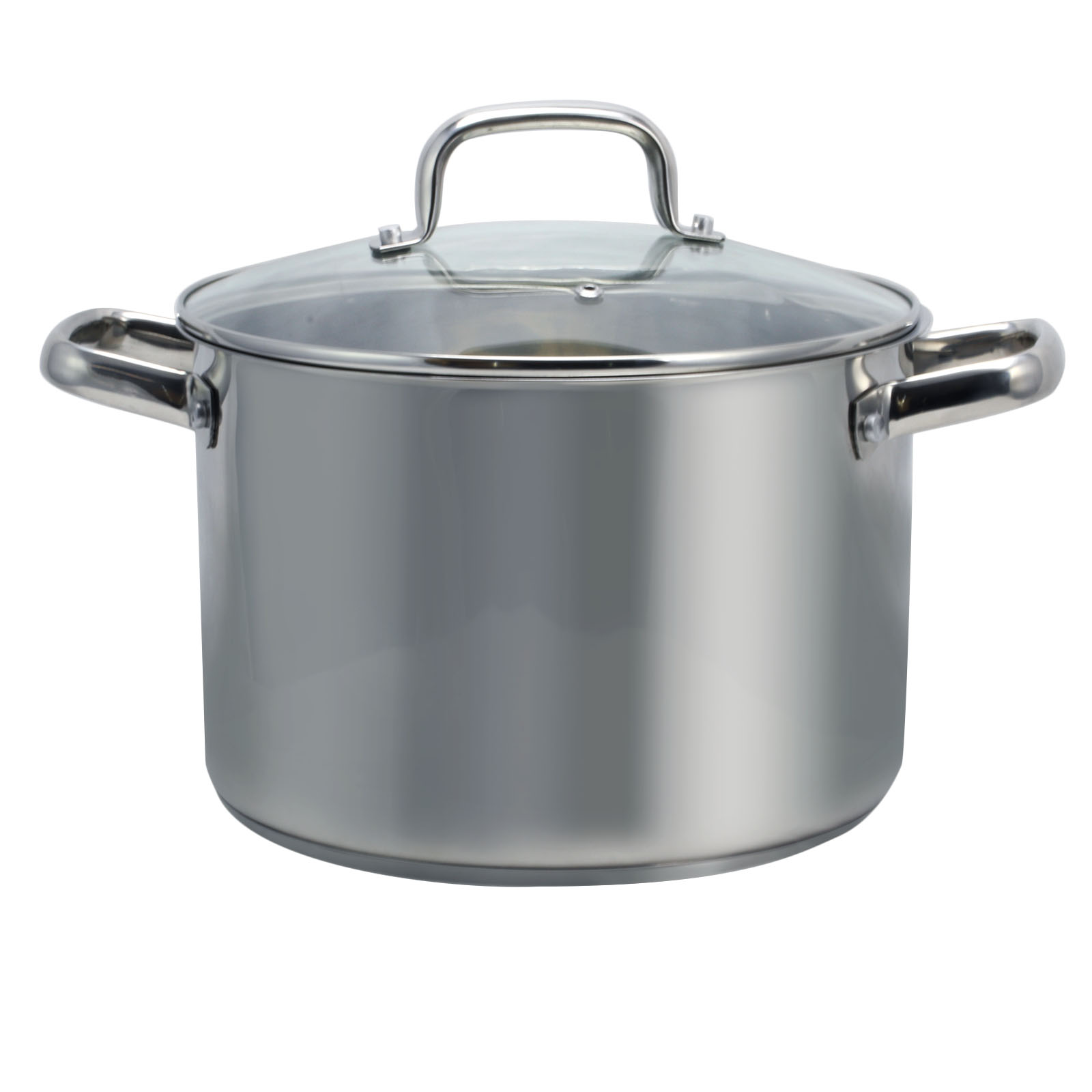 NutriChef 5 Quarts Non-Stick Stainless Steel Stock Pot