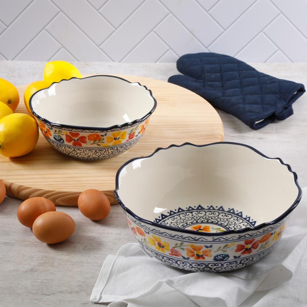 Gibson  Home Luxembourg 2 Piece Stoneware Bowl Set