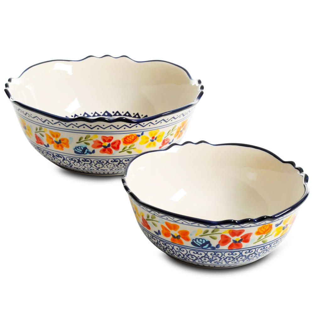 Gibson  Home Luxembourg 2 Piece Stoneware Bowl Set