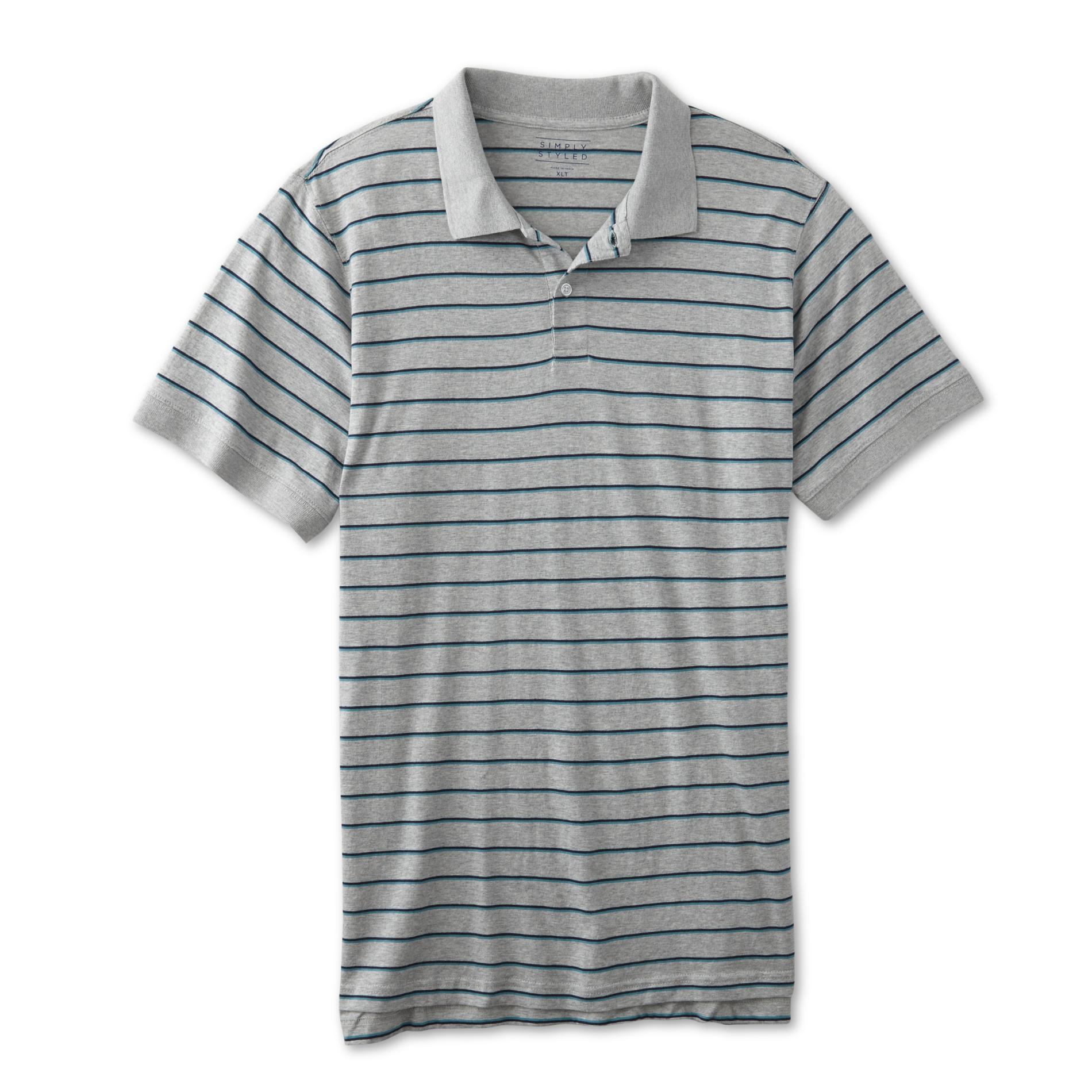 Simply Styled Men's Big & Tall Polo Shirt - Striped