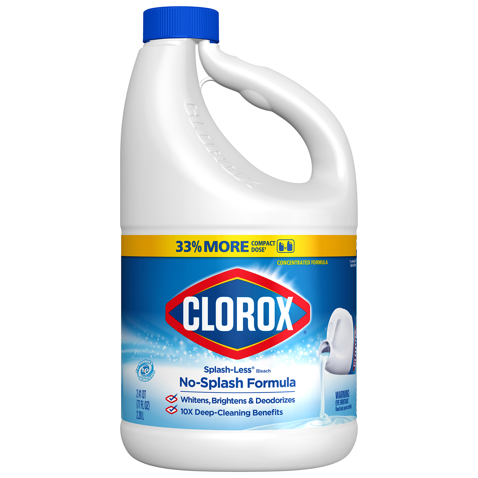 Clorox Splash-Less Concentrated Regular Bleach 77 fl oz