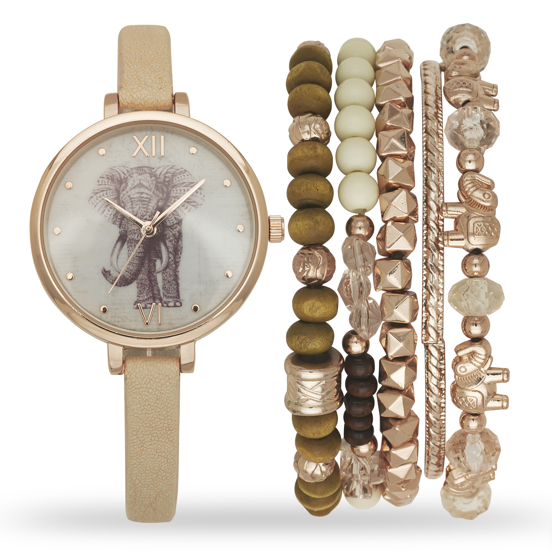 Attention Ladies Rosegold Watch and Bracelet Set Attention Ladies Rosegold Watch and Bracelet Set