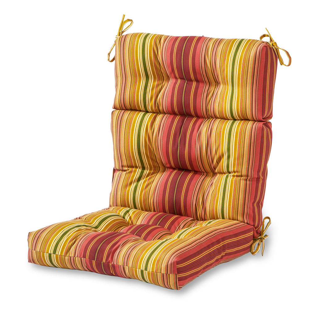 Greendale Home Fashions Outdoor High Back Chair Cushion, Cinnabar
