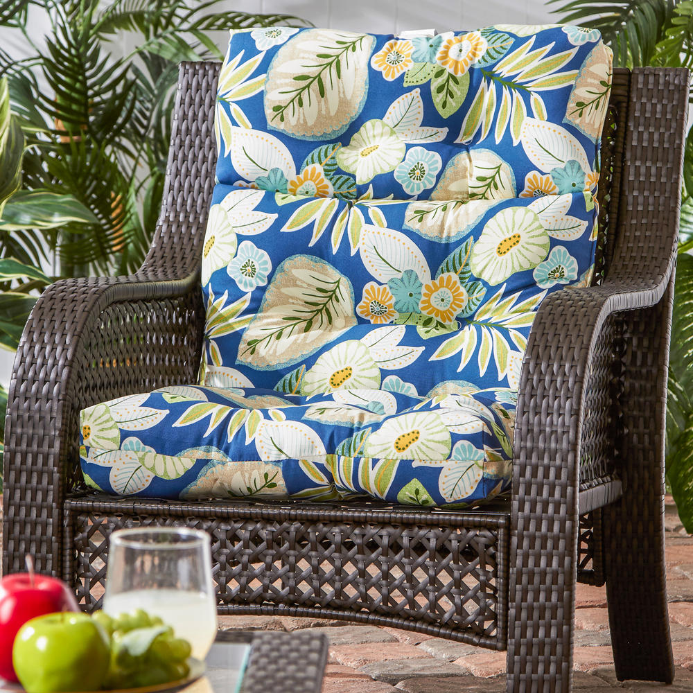 Greendale Home Fashions Outdoor High Back Chair Cushion, Marlow