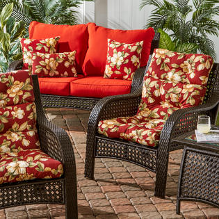 Greendale Home Fashions Outdoor High Back Chair Cushion ...