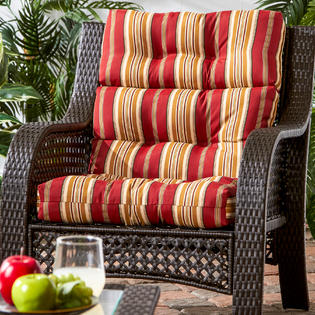 Greendale Home Fashions Outdoor High Back Chair Cushion Capulet Pompeii