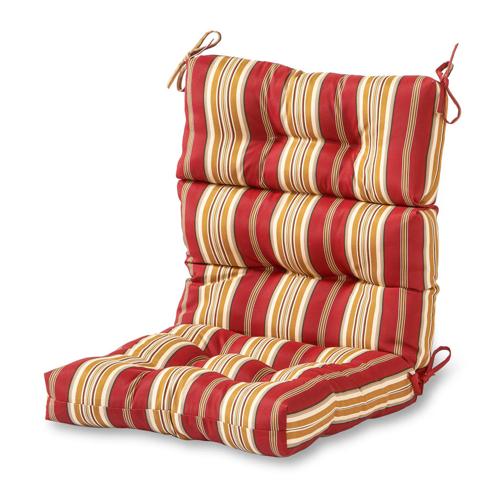 Greendale Home Fashions Outdoor High Back Chair Cushion, Capulet Pompeii