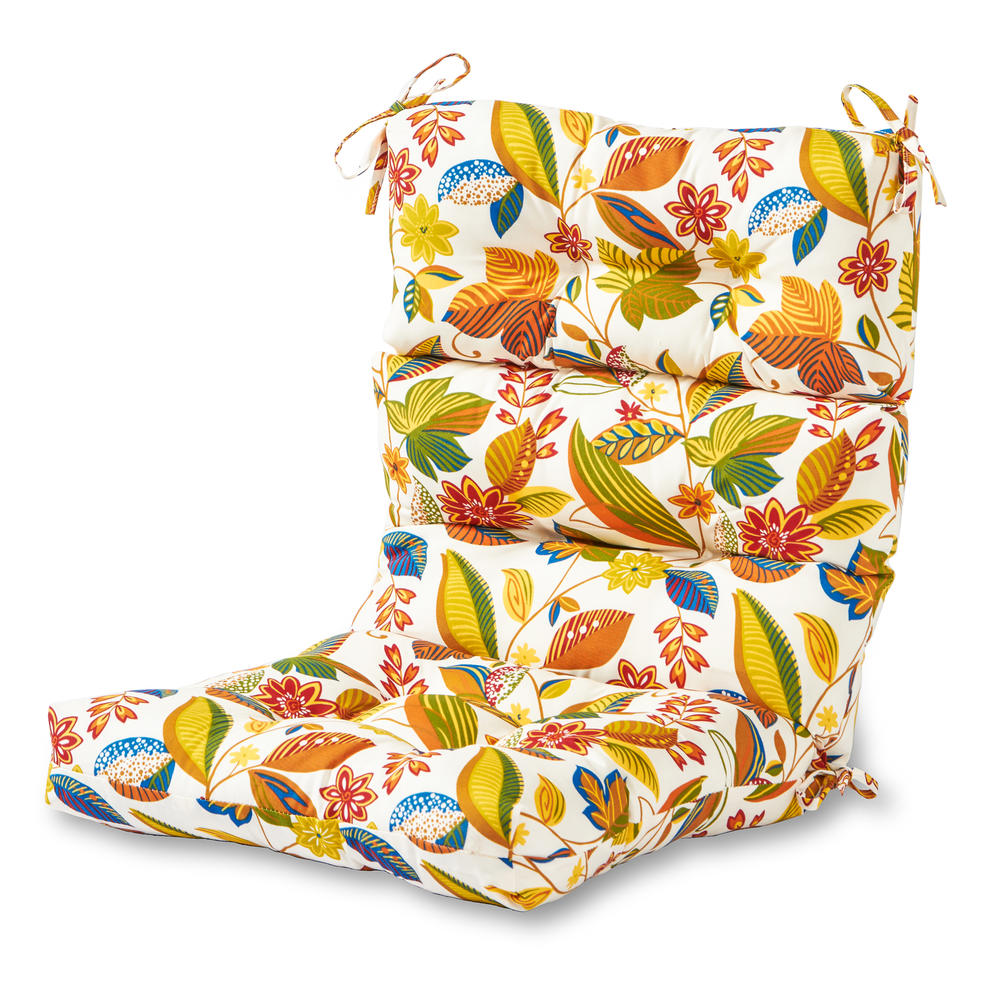 Greendale Home Fashions Outdoor High Back Chair Cushion, Skyworks Multi