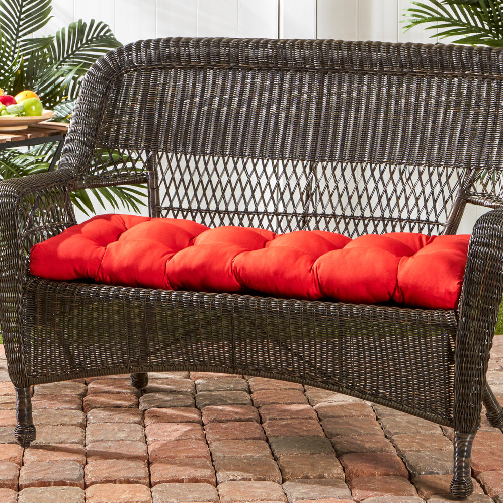Greendale Home Fashions 44 in. Outdoor Swing/Bench Cushion, Salsa