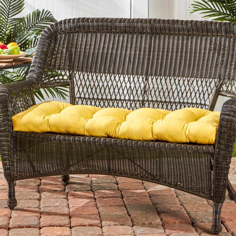 Greendale Home Fashions 44 in. Outdoor Swing/Bench Cushion, Sunbeam