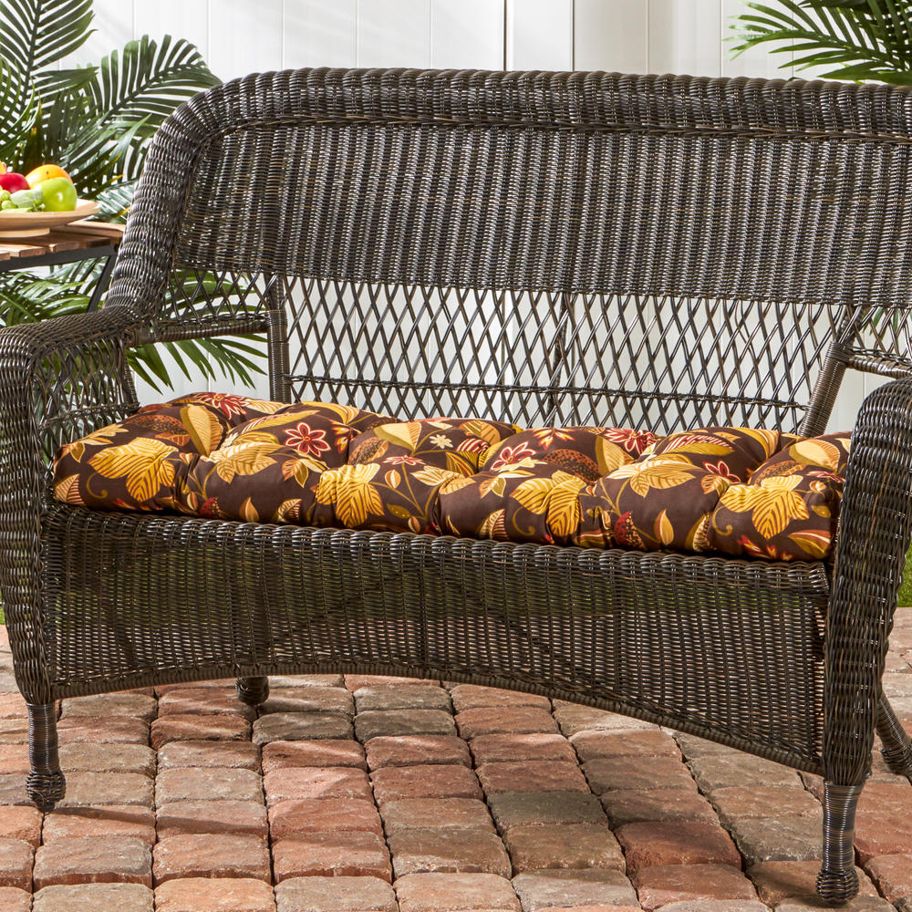 Greendale Home Fashions 44inch Outdoor Swing/Bench Cushion, Sykworks Russett