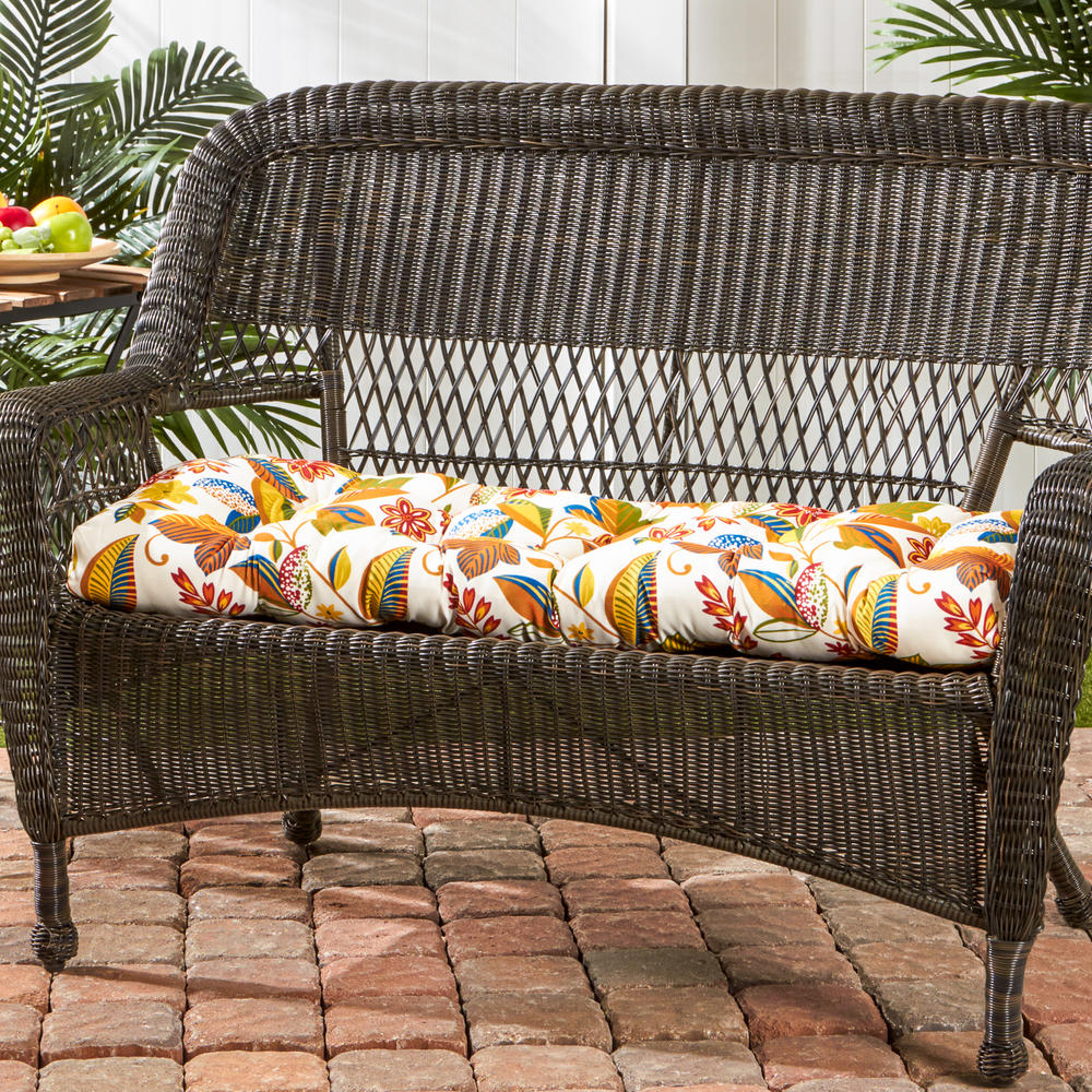 Greendale Home Fashions 44 inch Outdoor Swing/Bench Cushion, Skyworks Multi