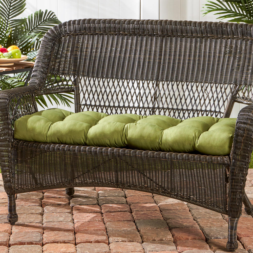 Greendale Home Fashions 44 inch Outdoor Swing/Bench Cushion, Hunter Spun