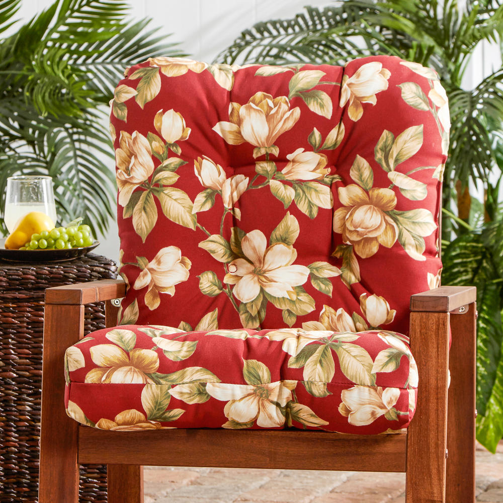 Greendale Home Fashions Outdoor Seat/Back Chair Cushion, Shelby Pompeii