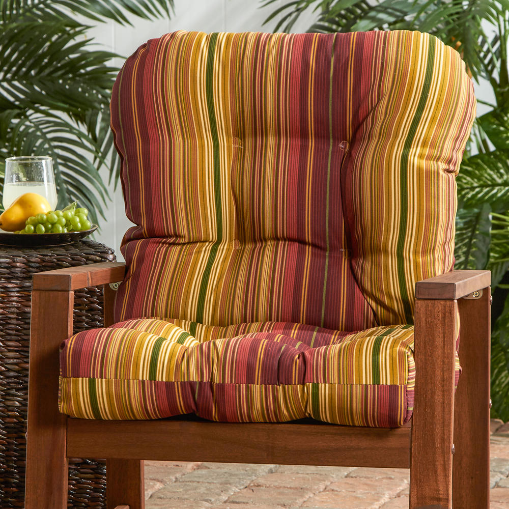 Greendale Home Fashions Outdoor Seat/Back Chair Cushion, Cinnabar