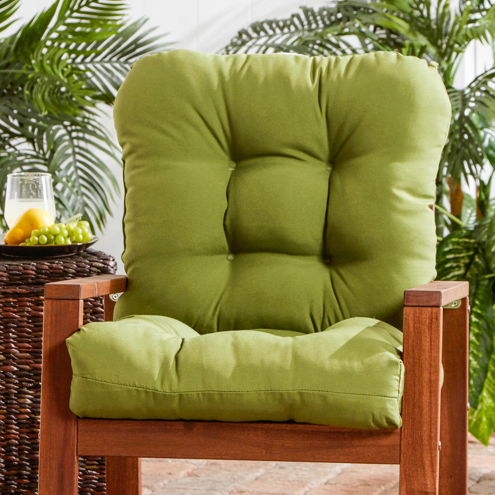 Greendale Home Fashions Outdoor Seat/Back Chair Cushion, Hunter Spun