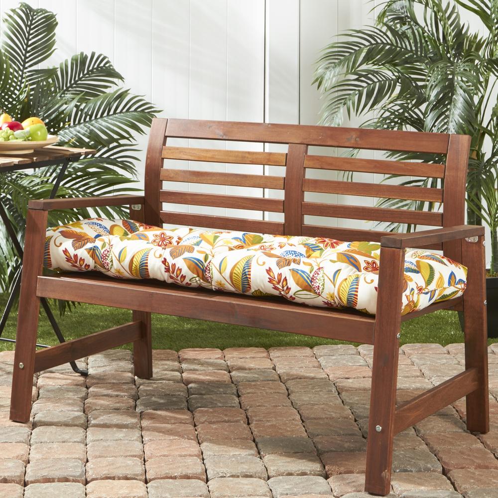 Greendale Home Fashions 51" Outdoor Bench Cushion, Skyworks Multi