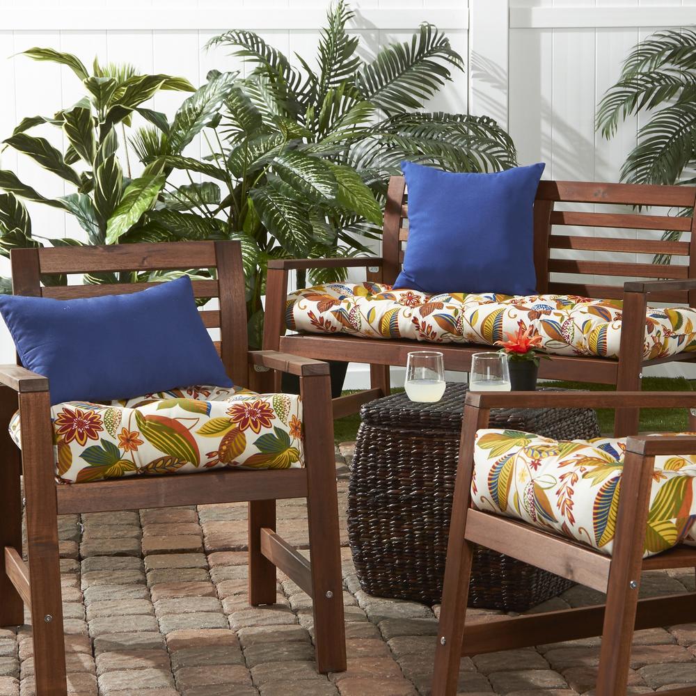Greendale Home Fashions 51" Outdoor Bench Cushion, Skyworks Multi