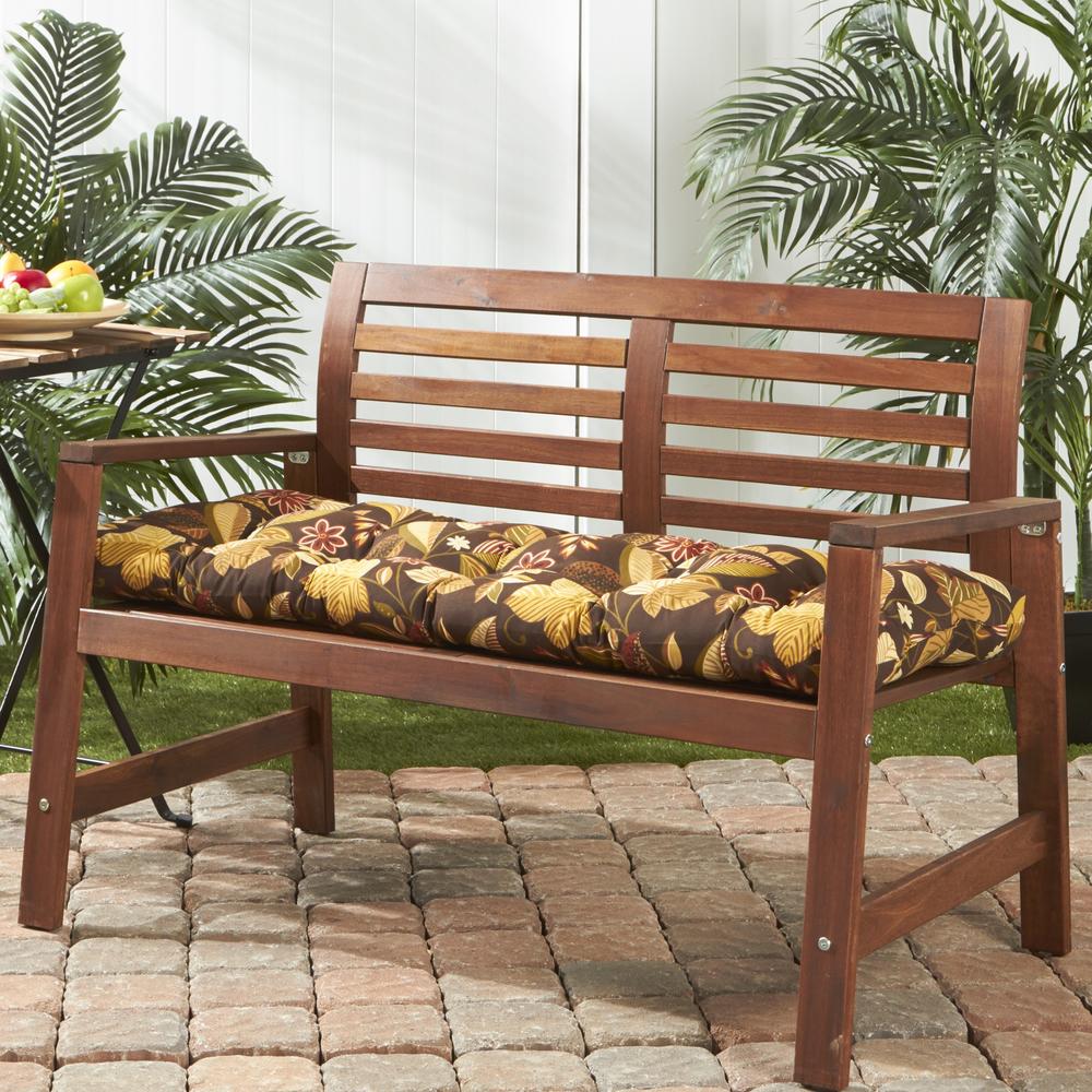 Greendale Home Fashions 51" Outdoor Bench Cushion, Timberland Floral