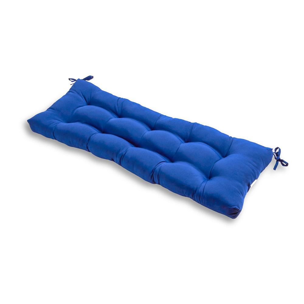 Greendale Home Fashions 51 in. Outdoor Bench Cushion, Marine Blue