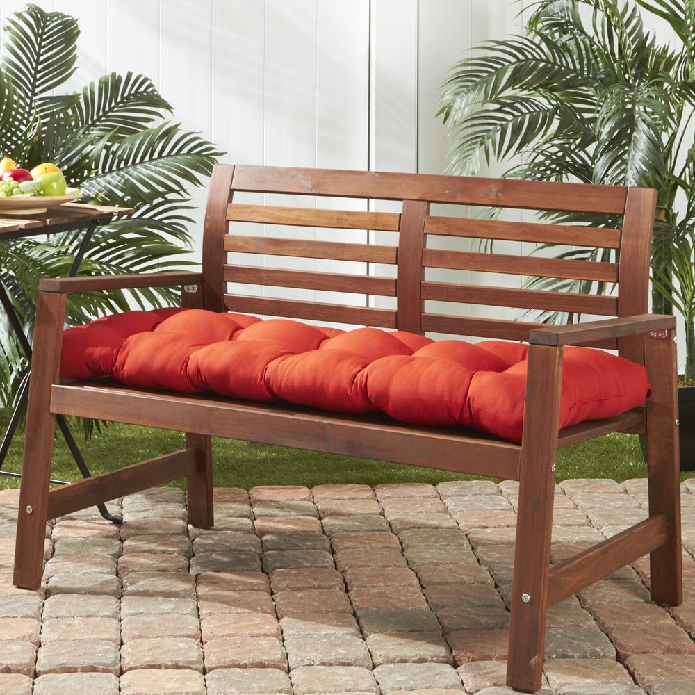 Greendale Home Fashions 51 in. Outdoor Bench Cushion, Salsa