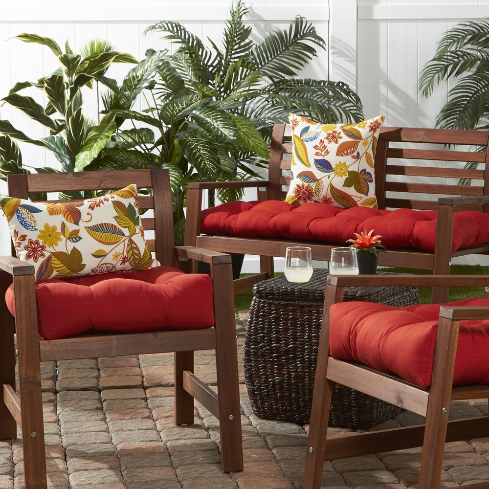 Greendale Home Fashions 51 in. Outdoor Bench Cushion, Salsa