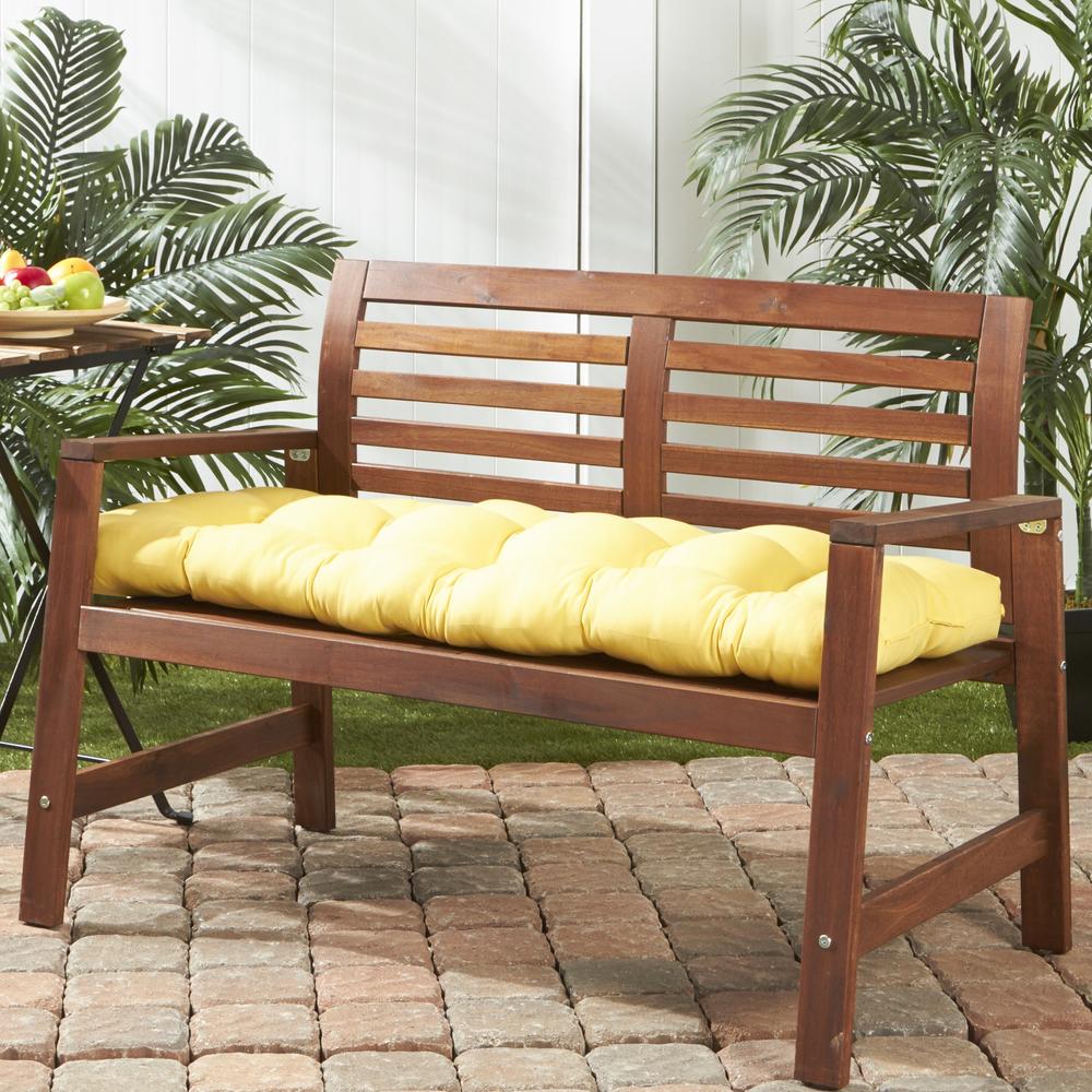 Greendale Home Fashions 51 in. Outdoor Bench Cushion, Sunbeam