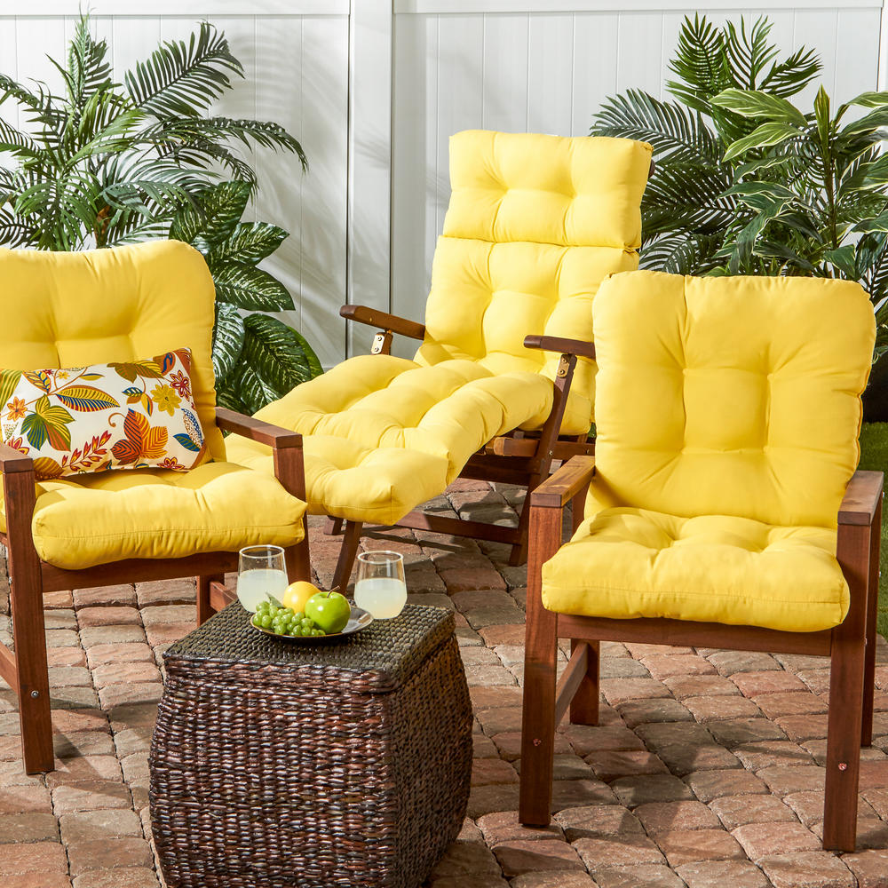 Greendale Home Fashions Outdoor Seat/Back Chair Cushion, Sunbeam