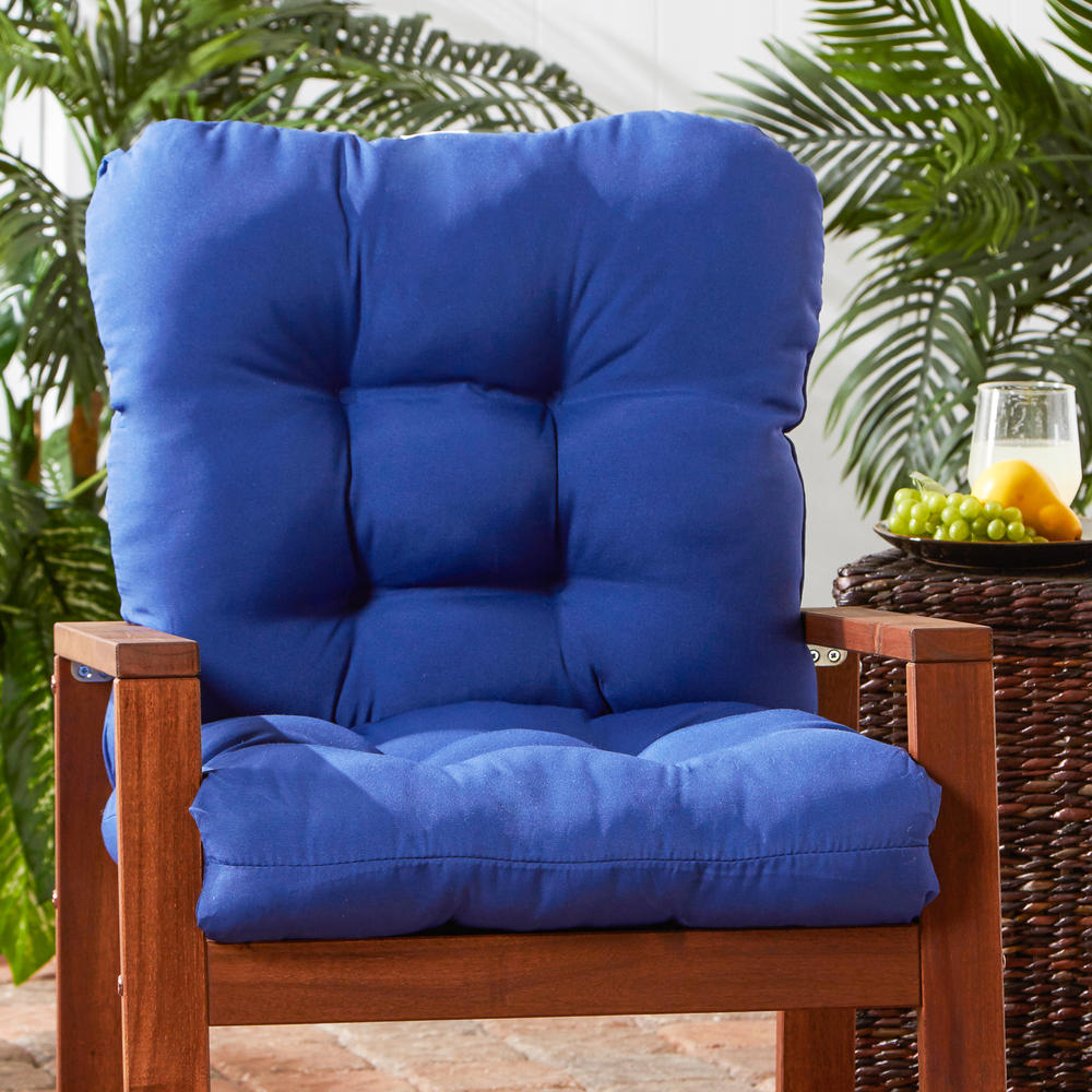 Greendale Home Fashions Outdoor Seat/Back Chair Cushion, Marine Blue