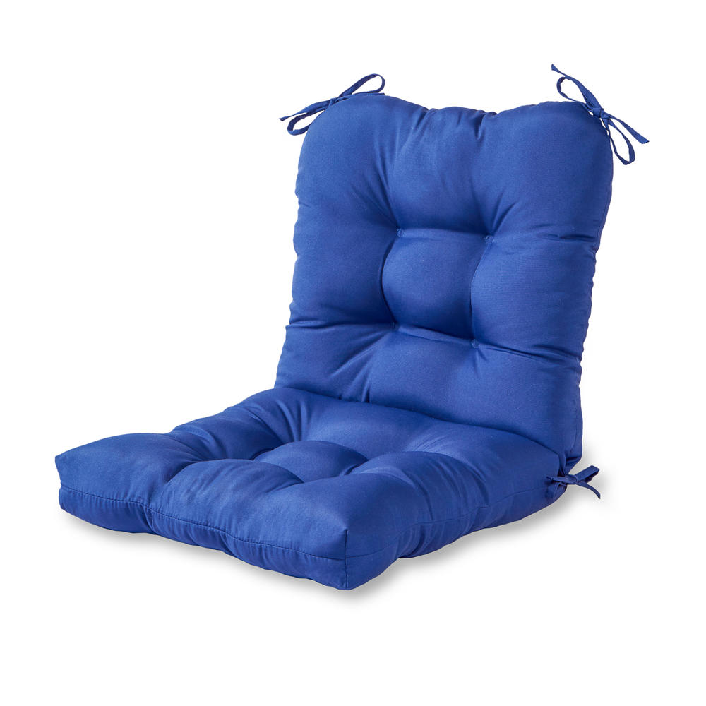 Greendale Home Fashions Outdoor Seat/Back Chair Cushion, Marine Blue