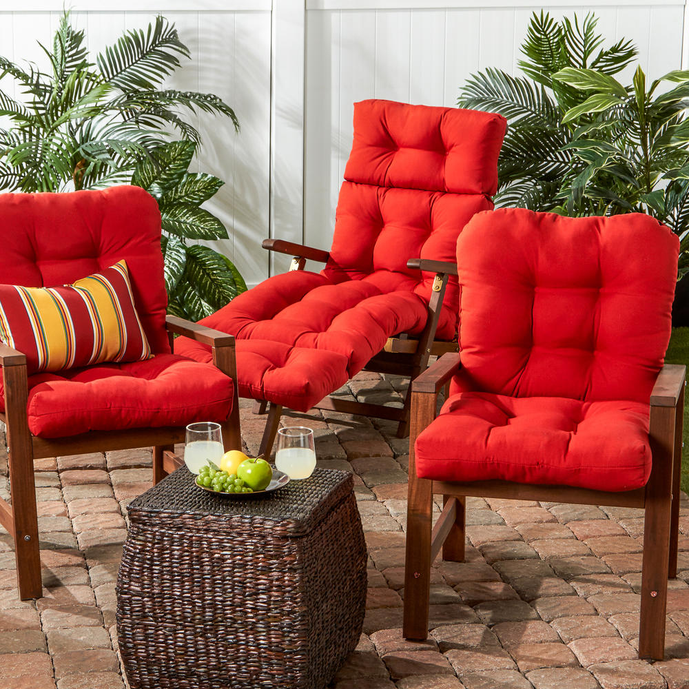 Greendale Home Fashions Outdoor Seat/Back Chair Cushion, Salsa