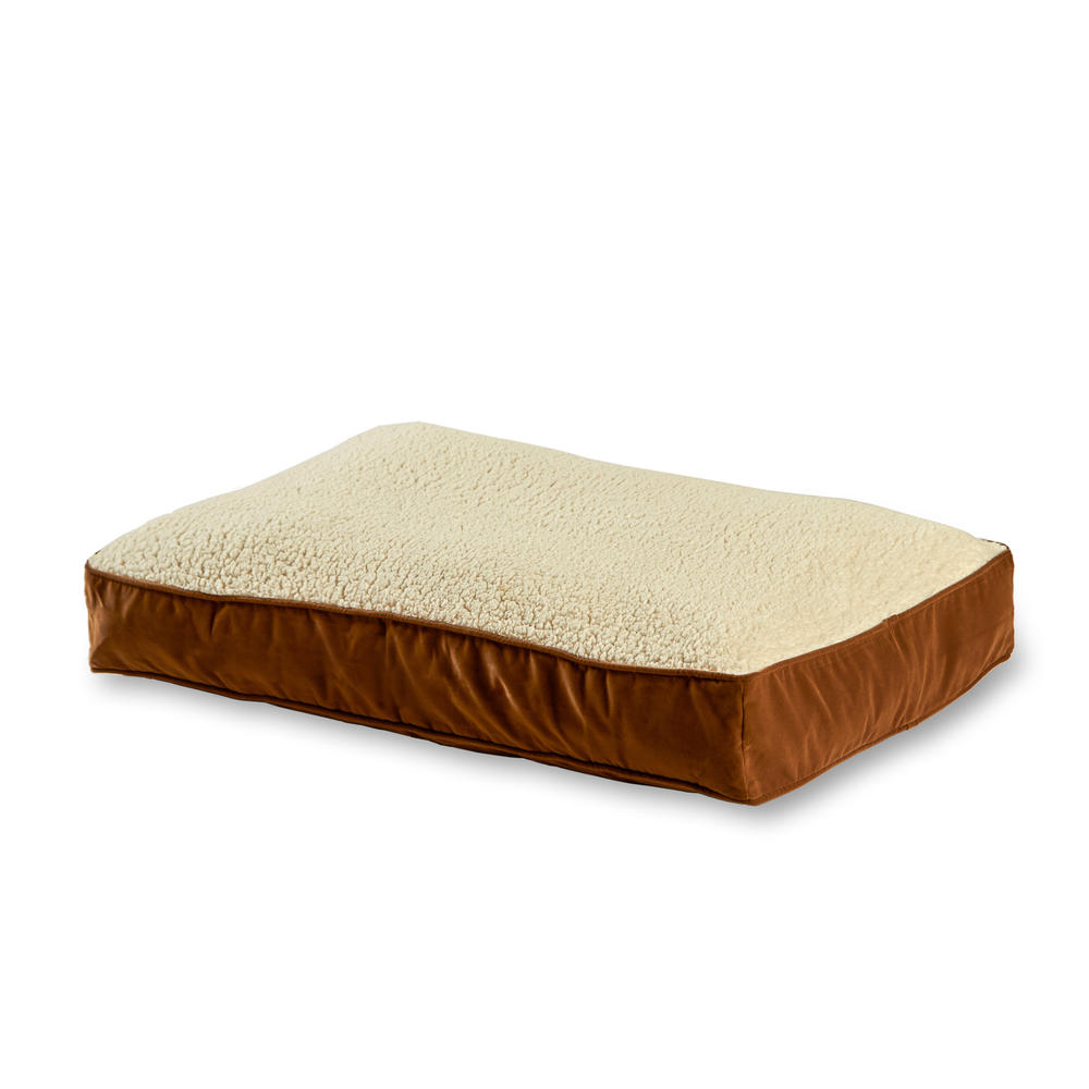 Happy Hounds Buster Dog Bed - Medium (30 x 42") - Latte/Sherpa
