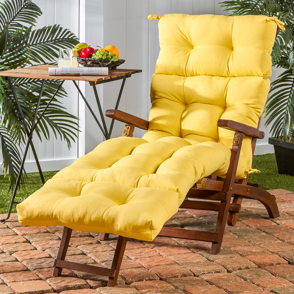 Greendale Home Fashions 72 in. Outdoor Chaise Lounger Cushion, Sunbeam