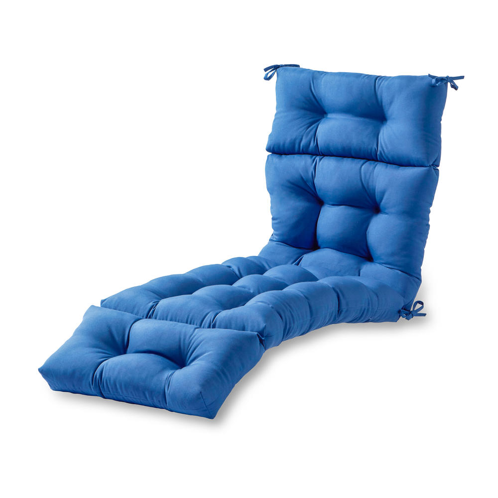 Greendale Home Fashions 72 in. Outdoor Chaise Lounger Cushion, Marine Blue