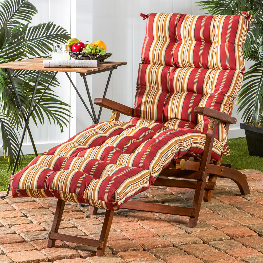 Greendale Home Fashions 72 inch Patio Chaise Lounger Cushion, Capulet Pompeii