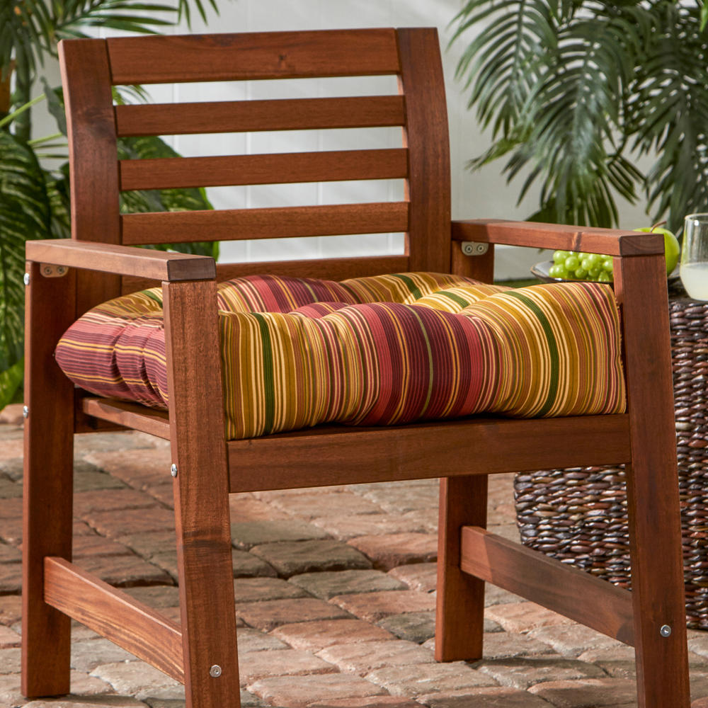 Greendale Home Fashions 20 inch Outdoor Chair Cushion, Cinnabar