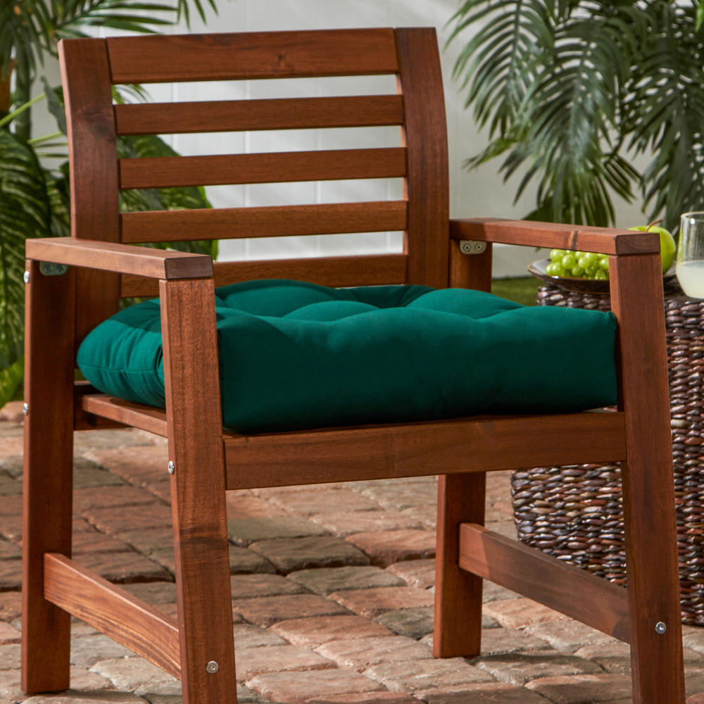 Greendale Home Fashions 20" Outdoor Chair Cushion, Sunbrella&reg; Fabric, Forest Green