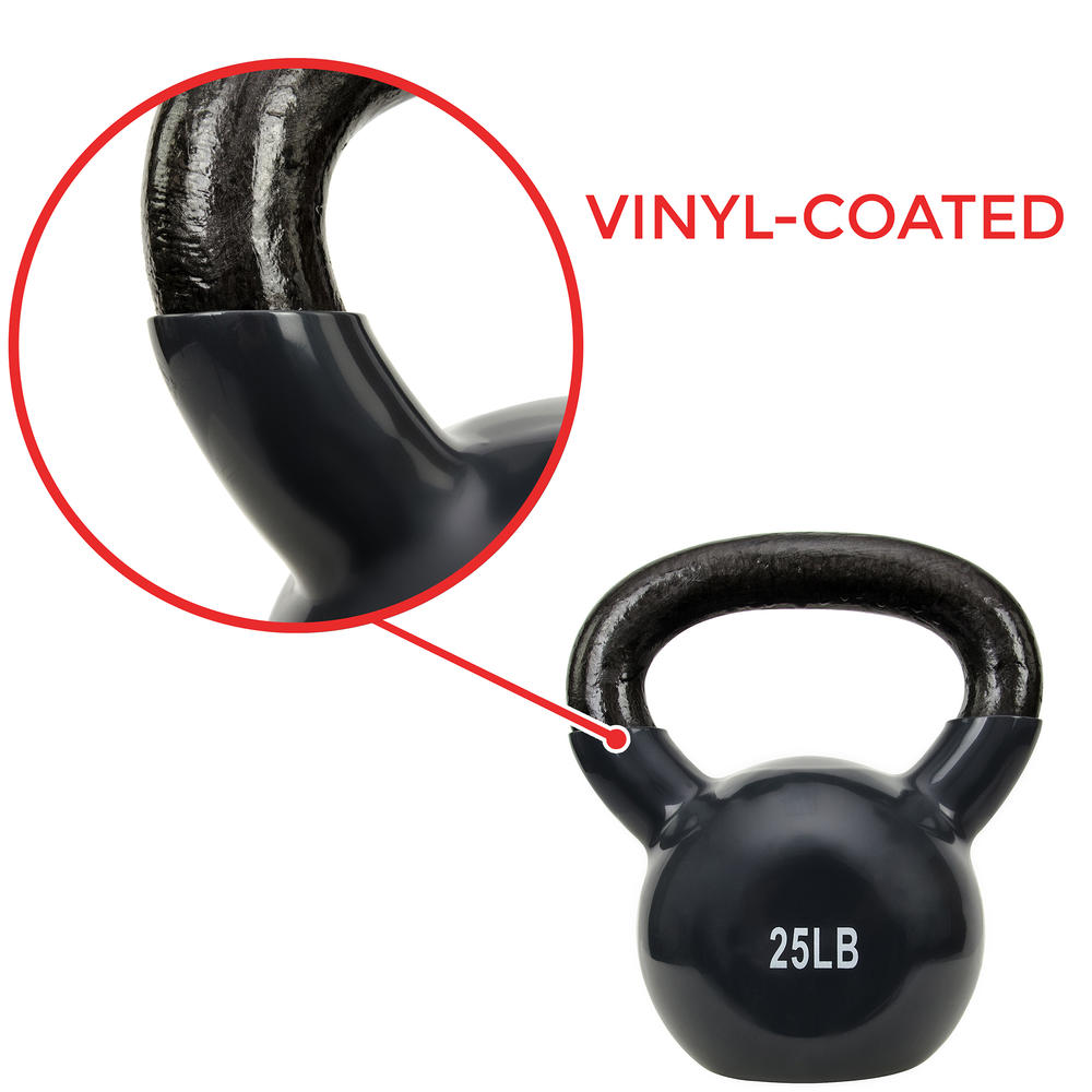 Sunny Health & Fitness Vinyl Coated Kettle Bell-25LB