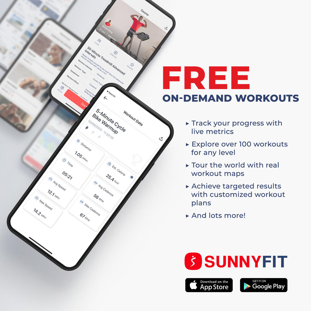 Sunny Health & Fitness Premium Elliptical Exercise Machine Smart Trainer with Exclusive SunnyFit&#174; App Enhanced Bluetooth Connectivity